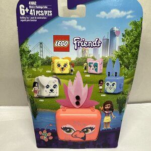 LEGO 41662 Friends Olivia's Pink Flamingo Cube Building Set